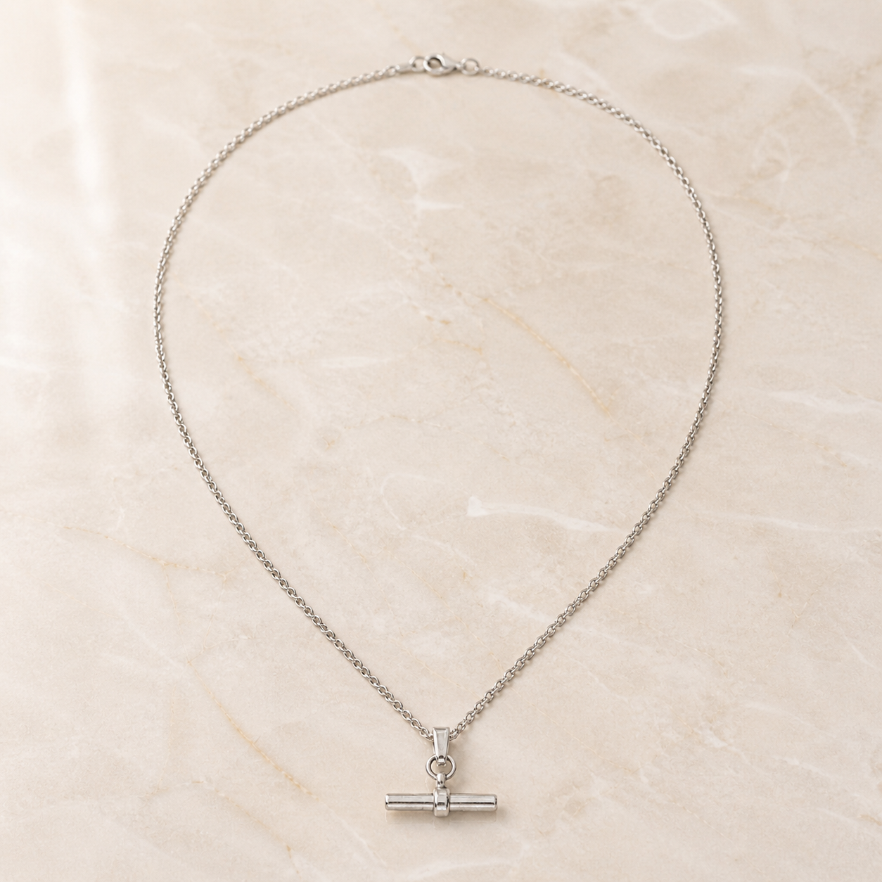 Collier T-Bar – Argent Sterling