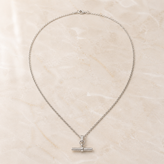 Collier T-Bar – Argent Sterling