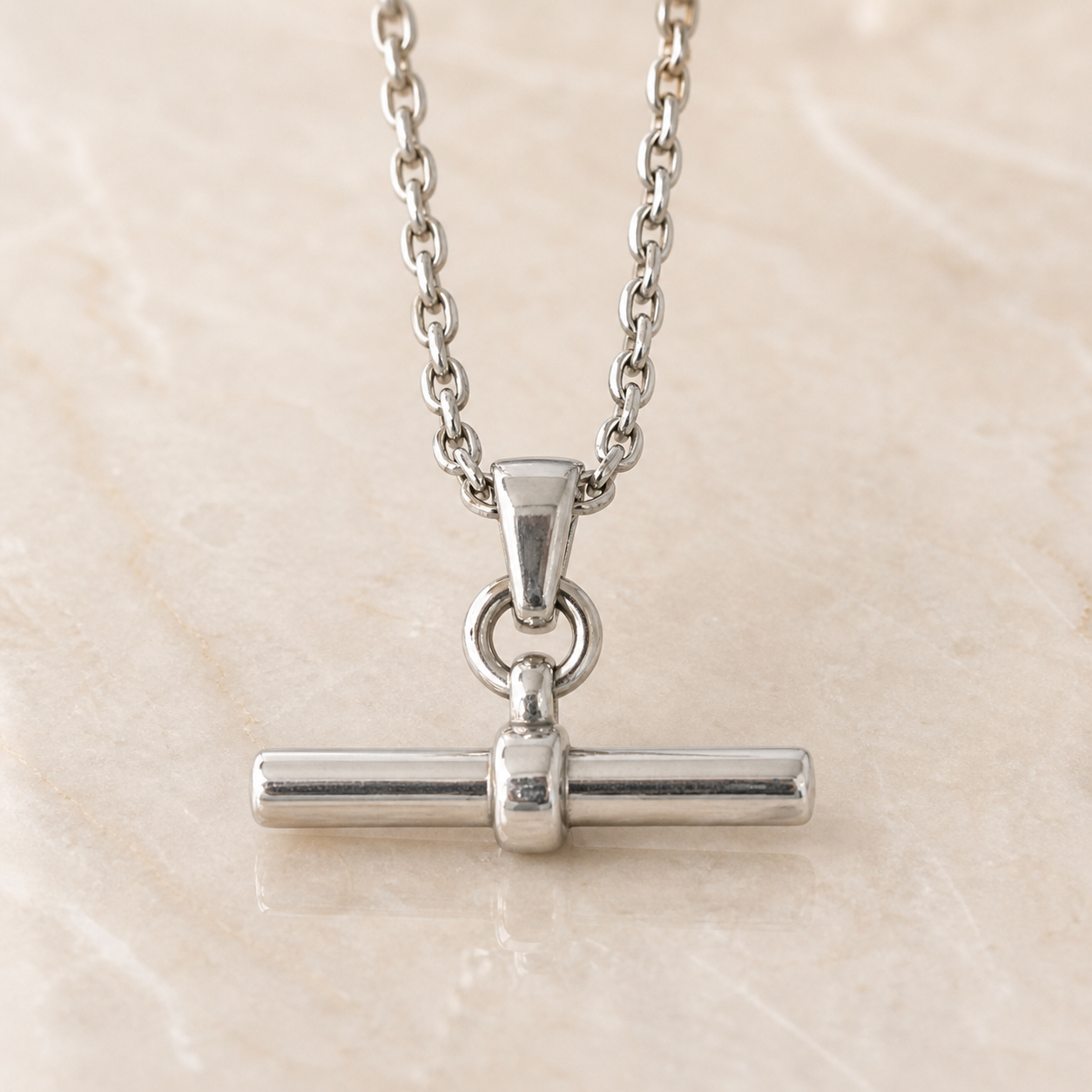 Collier T-Bar – Argent Sterling